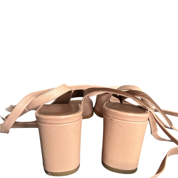 ALOHAS The Lille Leather Block Heels  in Peach Ankle Strap Nude Size EU38 - Picture 5 of 12